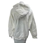 Aritzia Tna Cozy Fleece Women's White Long Sleeve Hooded Hoodie Sweatshirt Top 2 Photo 1
