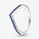 Pandora  timeless wish sparkling blue ring Photo 0