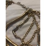 Vera Wang Silver Tone Multi Strand Chain Statement Necklace Rhinestone Accent Jewelry Photo 2