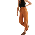 Madewell Dunaway High Waisted Paperbag Pants in Golden Pecan Size L Photo 9