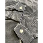 NWT Quacker Factory Stretch Corduroy Bomber Jacket Sz XL Rhinestone Zipper Black Photo 10