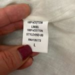 Olivaceous Off-White Eyelet Sheer Lightweight Knee Length Short Sleeve Dress L Photo 11