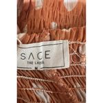 Sage The Label ~ Smocked Top Light Orange & White ~ Size Medium Photo 6