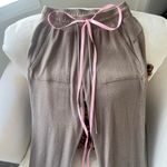 Alo Yoga  brown cotton fleece tie front joggers Photo 7