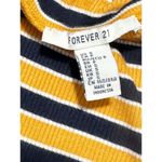 Forever 21  Women's Striped Ribbed Long‎ Sleeve Crop Top Blue Yellow Size Small Photo 1