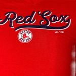 Majestic NEW Boston Red Sox T Shirt Women's 2XL MLB Baseball  Red‎ V Neck Top Photo 3