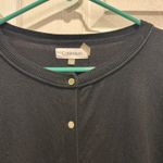 Calvin Klein  Womens Black Cardigan Sweater Gold Buttons Knit Top Large L‎ Photo 2