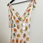 ASTR  the Label Allexina Printed Tie Shoulder Midi Dress in Ivory Fruit Cocktail Photo 4