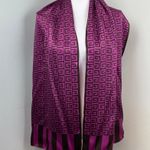 Givenchy Purple Brown Monogram Silk Scarf Shawl Large Photo 0