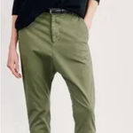 Nili Lotan Paris Twill Pants Dropped Crotch in Camo Green Size 0 Photo 0