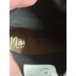 Nanette Lepore  Black Leather Ankle Boots Round Block Heel Ruffle Top Glory 6.5M Photo 8