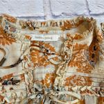 Bishop and Young  Sydney Blouse Cream Orange brown Paisley fall print boho top S Photo 2