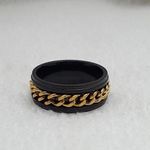 Black Tone Spinner Ring Size 6.25 Photo 3