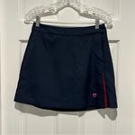 G/FORE Grosgrain Skort Twilight Navy Blue Size 2 Snaps Pink Red Stripes Skirt Photo 2
