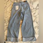 Madewell EUC Curvy Superwide-Leg Cuffed Jeans Denim 28T small holes back waist Photo 2