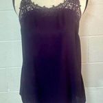 Truly Poppy Eggplant Purple Lacy Underlay Sleeveless Top Photo 0