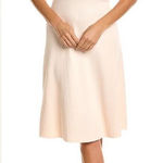 Vince  ribbed cream‎ blush sweetheart tank sweater midi dress size XL Photo 0