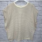 Pistola  Trina Muscle Tee Cream Sable Stripe Size L Cap Sleeve Boxy Fit Photo 7