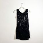 Alice + Olivia NWT  Kamryn Black Sequin Cowl Back Mini Dress Size 2 Photo 4