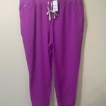 FIGS Womens New  High Waisted Zamora Yoga Jogger Scrub Pant Purple Jolt Plus 4XLP Photo 0