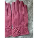 Bijoux Terner Pink Leather Gloves with Braided Detail Photo 1