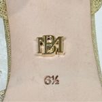 Badgley Mischka Tess Tulle Bow Sandals Heels 6.5 Gold Glitter Party Coquette New Photo 8