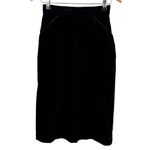Vintage 60s Black Velvet Crop Jacket and Pencil Skirt Set by Ronbary Classic, XS Photo 7