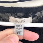 Ecote  lace upper blouse black XS asymmetrical hem Photo 3