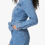 Paige  Vintage Collection Maggy Tie Waist Long Sleeve Denim Romper Shorts 8 NWT Photo 0