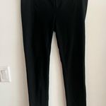 Vince  Black Ponte Knit Slim Pants Size 8 Double Snap Waist Zip Pockets Photo 7