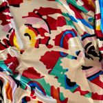 VTG RETRO Abstract Multicolor artwork Square oversized silky scarf 35’/35’ Multiple Photo 17