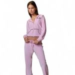 I am gia I.AM.GIA Pink Velour Set with Black Trim Photo 1