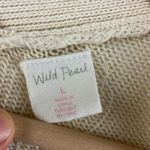 Wild Pearl  Open Cardigan with fringe boho cotton crochet design Large cream Photo 7