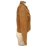 Vintage Passport Suede Leather Jacket Size Large Tan Photo 1