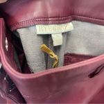 Ryegrass Women’s Size 14 Burgundy Faux Leather Ankle Pants High Rise Red Photo 5