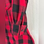 Place XS Women's Cotton Long Sleeve Buffalo Check Mini Shirt Dress Photo 5