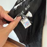 Vintage 90s Solid Black Satin Floral Strapless Sequin Union Made Dress Size 8 Photo 7