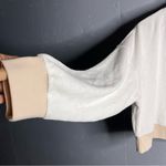 JoyLab  Women's Towel Terry Cardigan White Tan Stripe size Large Photo 7