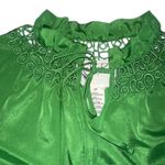 Anthropologie  Tabitha Floral Print Dress Green Short Sleeve Party Cocktail Sz 2P Photo 5