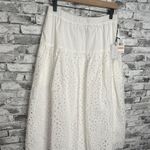 1. State EUC  White Eyelet A-Line Skirt Size Small with Tags Photo 1