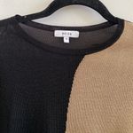 Reiss  Adele Metallic Color-Blocked Sheer Long Sleeve Knit Top Size Small Photo 4