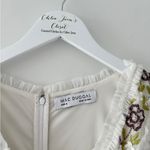 Mac Duggal  NEW White Long Sleeve Embroidered Wrap Midi Dress 8 Photo 5