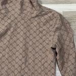 Open Edit Tan Lace Floral One Piece Mock Neck Bodysuit Women's Small Photo 1