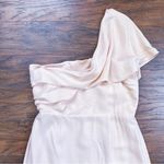 Reiss • Riana One Shoulder Bodycon Dress pink blush nude draped cocktail Photo 4