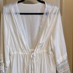 Solitaire Lace White Long Sleeve Cover Up Photo 3