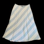 Liz Claiborne Vintage Sport Womens 100% Linen Bias Stripe Maxi Skirt 16 Photo 1
