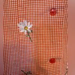 Quacker Factory Womens Stretch Orange Gingham Daisy Jacket Size L NWOT Size L Photo 4