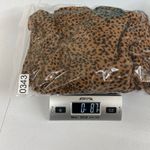 Women's brown leopard print ruffle deep v Photo 8