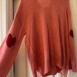 Pink Lily Valentine Pink/Red Heart Sweater Photo 2