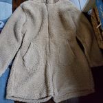 Amazon Teddy bear sherpa hooded romper short jumpsuit in beige size xl new Photo 4